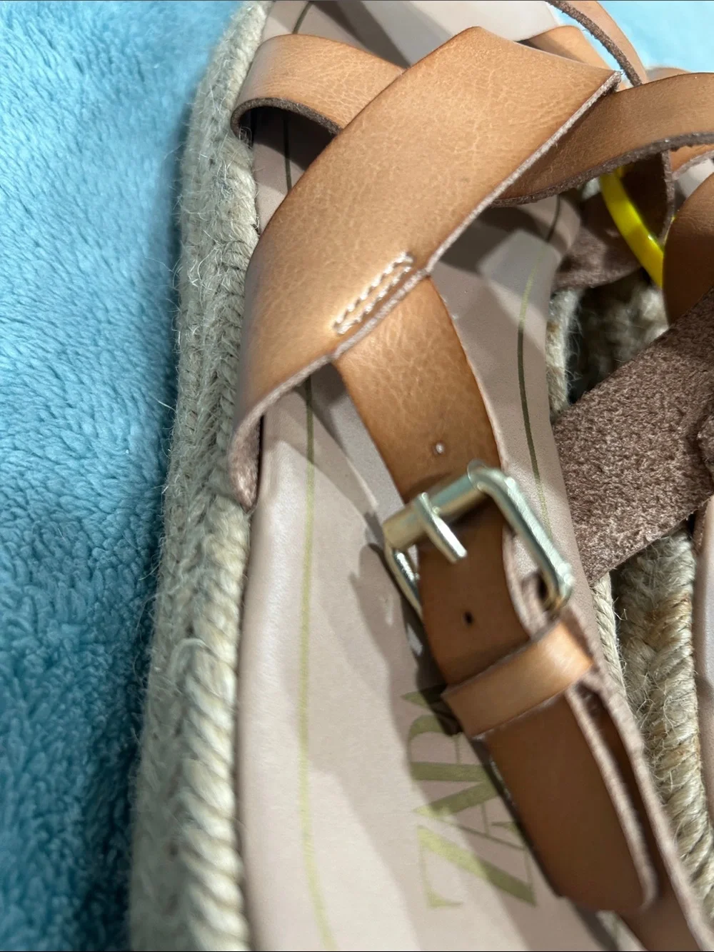 ZARA Tan Cross-Strap Espadrille Sandals - Picture 8 of 10